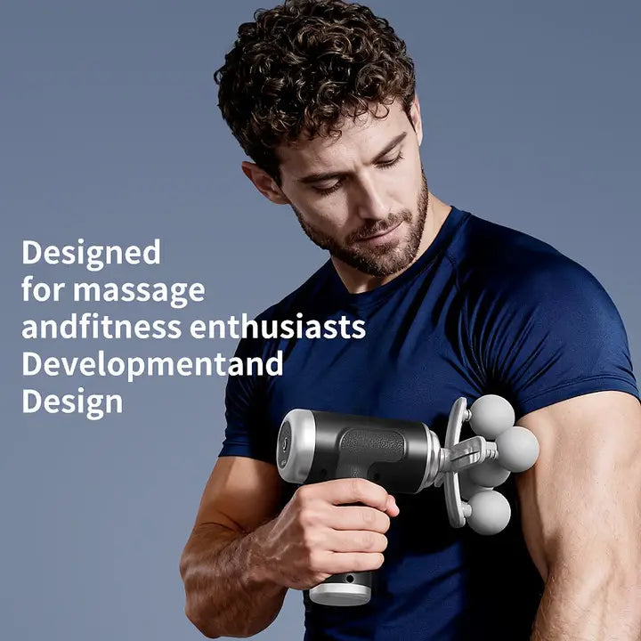 Multi-head massage gun|Deep tissue massager|Percussion muscle massager
|Post workout recovery gun|Athlete muscle massager|Muscle soreness relief tool|Portable percussion massager|