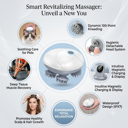 Electric Head Massager|Pet & Human Massager|Instant Headache Relief|USB Rechargeable Scalp Care Device|